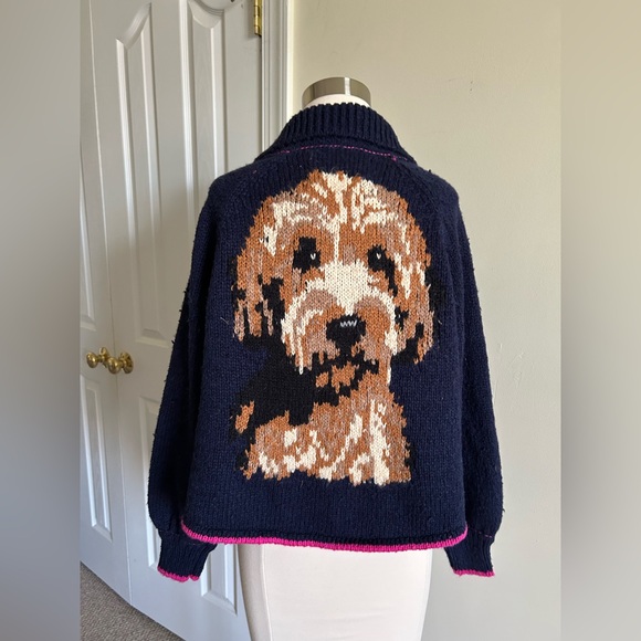 Anthropologie NWT The Jesse Dog Icon Cardigan Sweater Pilcro size XS - Picture 2 of 10